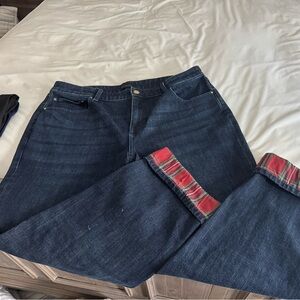 Talbot’s Flannel Cuff Jeans